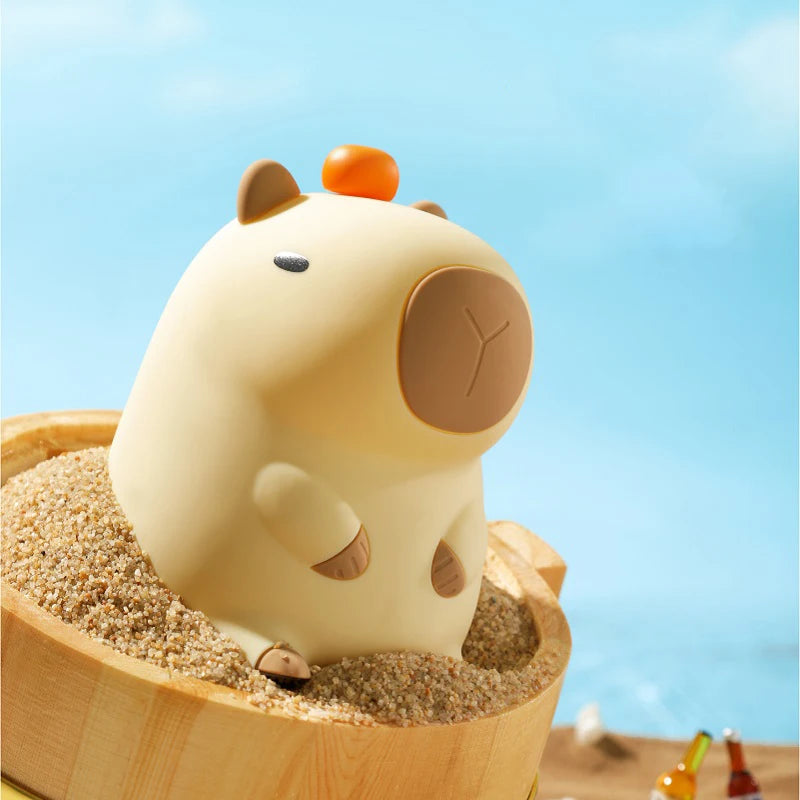 Capybara Night Light - Cute Silicone LED Lamp, USB Rechargeable Wireless Nightlight
